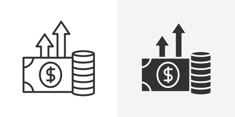 Aufkleber - High Revenue icon Outline vector sign
