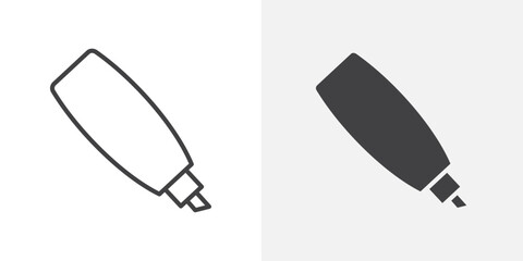 Poster - Highlighter icon Outline vector sign