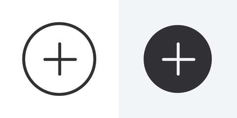 Aufkleber - Add new icon Outline vector sign