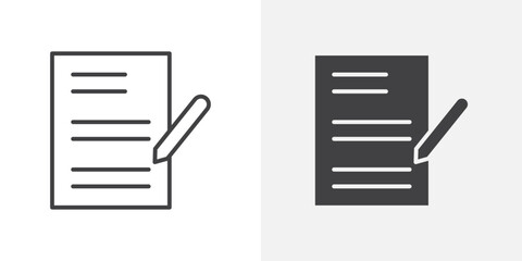 Poster - Agreement icon Outline vector sign