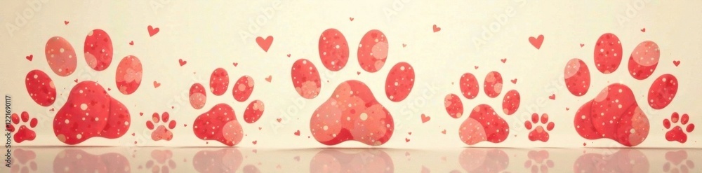 Cute dog paw print design for kids wallpaper , kids, dogs, puppy Stock ...