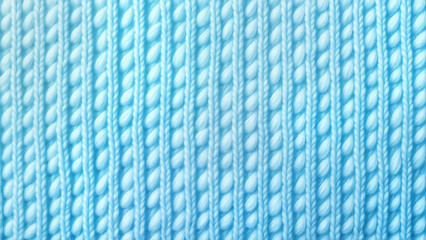 Blue crocheted texture pattern background 