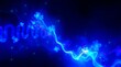 © Dragon Stock - Abstract Blue Flowing Lines with Floral Motifs