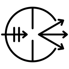 diffraction outline icon