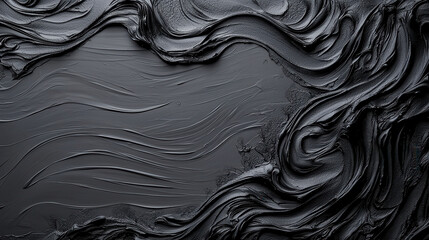 Fototapete - Textured black and grey background with soft swirling patterns, creating dynamic and artistic feel. Ideal for design projects or backgrounds