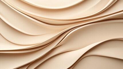 Fototapete - Soft cream background with graceful, flowing patterns creating serene and elegant atmosphere. Ideal for design projects needing subtle touch of sophistication