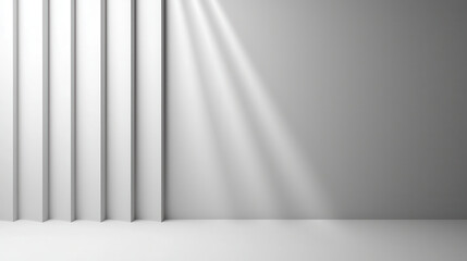 Poster - smooth gray background with balanced tones and soft lighting creates serene atmosphere, perfect for showcasing products or artwork