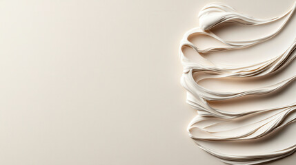 Poster - Soft cream surface with fine abstract patterns and smooth textures, creating calming and elegant visual. Ideal for backgrounds or artistic projects