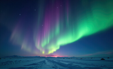 northern lights in the sky