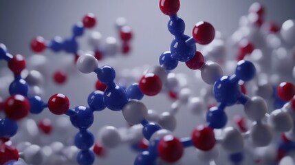 Poster - Molecular Structure: A 3D Render of Interconnected Atoms