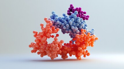 Poster - Abstract 3D Molecular Structure:  A Colorful Representation of Protein Conformation in  Science and Biology