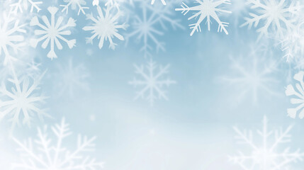 Poster - Snowflakes falling creating winter christmas background