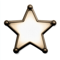 Sheriff star badge representing law enforcement and justice