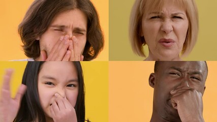 Poster - A collection of four individuals displays a range of emotions, showcasing diversity in gender