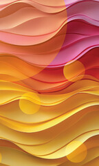 Poster - ПеColor curves and waves vary from soft to dark vector background in flat design styleчать