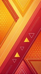 Poster - A colorful abstract design with triangles and squares