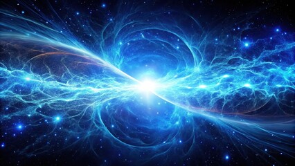 Wall Mural - Abstract Cosmic Energy Flow Glowing Nebula and Celestial Vortex