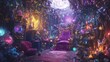 © NpicArt - A Mystical Crystal Throne Room Filled With Gems and Treasures