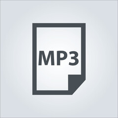 Wall Mural - MP3 FILE SYMBOL VECTOR 