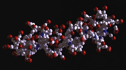 Poster - 3D Molecular Structure: A Detailed Visualization of a Complex Molecule