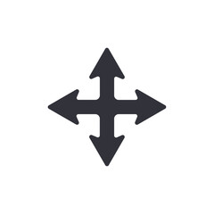 Poster - Cursor arrow solid icons, minimalist vector illustration ,simple transparent graphic element .Isolated on white background