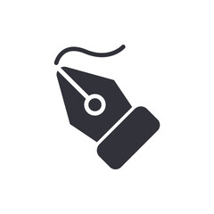 Poster - Pen cursor solid icons, minimalist vector illustration ,simple transparent graphic element .Isolated on white background