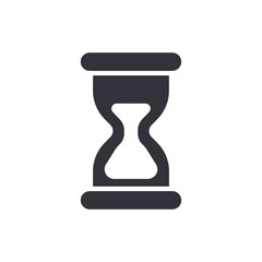 Poster - Waiting cursor solid icons, minimalist vector illustration ,simple transparent graphic element .Isolated on white background