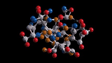 Poster - 3D Molecular Structure: A Colorful Representation of Chemical Bonds