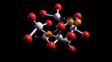 Poster - Molecular Structure: 3D Model of a Complex Compound