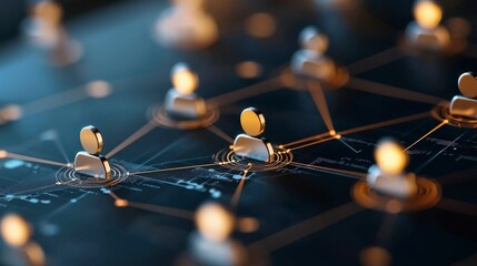 Poster - Abstract Network Connection Visualization with Figures and Dynamic Glowing Elements
