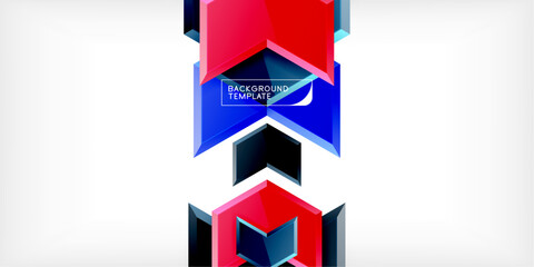 Poster - Technology dynamic arrow geometric background. Vector Illustration For Wallpaper, Banner, Background, Card, Book Illustration, landing page