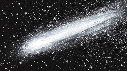 Wall Mural - 3d abstract comet universe texture shimmering glittering metal plastic glass shiny elegant future fa