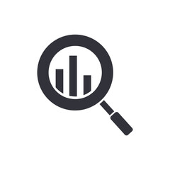 Poster - Data analytics solid icons, minimalist vector illustration ,simple transparent graphic element .Isolated on white background