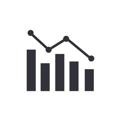 Poster - Data analytics solid icons, minimalist vector illustration ,simple transparent graphic element .Isolated on white background