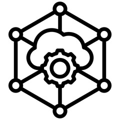 Poster - Edge Computing Outline Icon