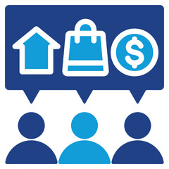 Poster - Consumer Demand Dual Tone Icon