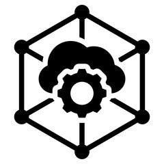 Poster - Edge Computing Solid Black Icon