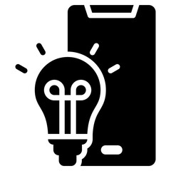 Poster - Mobile Innovation Solid Black Icon