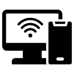 Poster - Connected Device Solid Black Icon