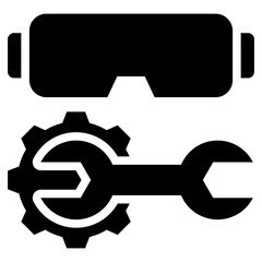 Poster - Augmented Manufacturing Solid Black Icon