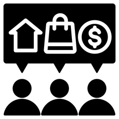 Poster - Consumer Demand Solid Black Icon