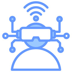 Poster - Virtual Reality Lineal Blue Icon