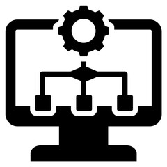 Poster - Algorithm Development Solid Black Icon