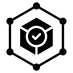 Poster - Supply Chain Solid Black Icon