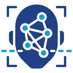 Poster - Facial Recognition Dual Tone Icon