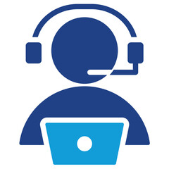 Poster - Customer Support Dual Tone Icon