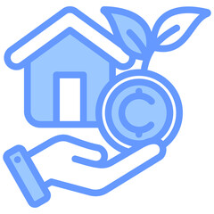 Poster - Synthetic Asset Lineal Blue Icon
