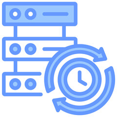 Poster - Real Time Data Lineal Blue Icon