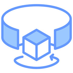 Poster - Augmented Reality Lineal Blue Icon