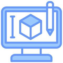 Poster - Product Design Lineal Blue Icon